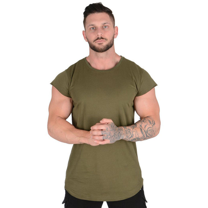 Herrer moderigtigt T-shirt med asymmetrisk søm og behagelig pasform Stilla