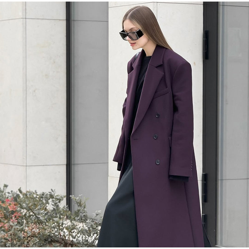Dame Oversized Trenchcoat med lange ærmer og moderne snit Stilla