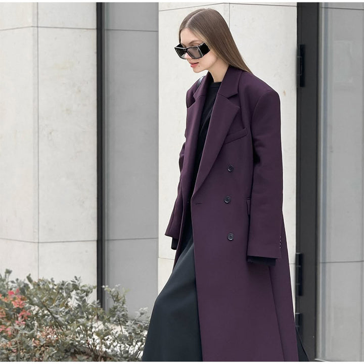 Dame Oversized Trenchcoat med lange ærmer og moderne snit Stilla