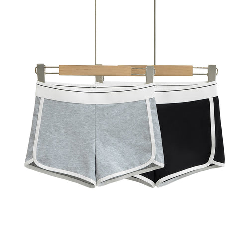 Dame sporty korte shorts med elastisk talje og kontrasterende piping Stilla