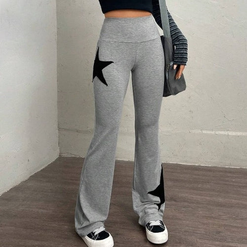 Dame lette Bootcut-Leggings med stjernemotiv Skovae