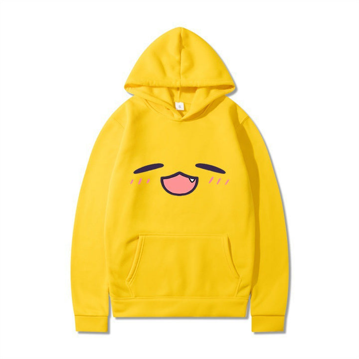 Kvinder hoodie med glad tegneserie ansigt og behagelig pasform Skovae