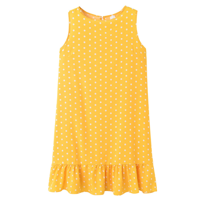 Dame Sommer Polka Dot Shift Kjole med Flæsekant Stilla
