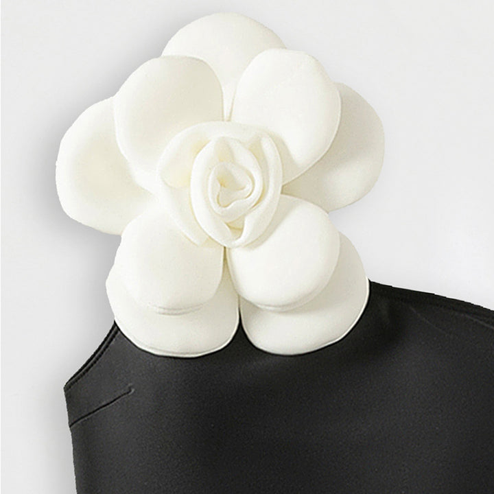 Dame Elegant One-Shoulder Badedragt med blomsterapplikationer Skovae