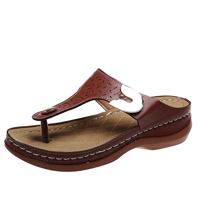 Dame Lukkede Tåsplit Sandaler med modigt Riemendesign og anatomisk Sål Stilla