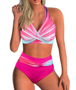 Dame Højt skåret Bikini-sæt med kreativt snit Skovae