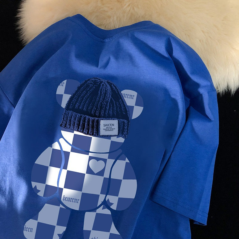 Dame T-shirt med legende bjørnemotiv og moderne grafikdesign Stilla