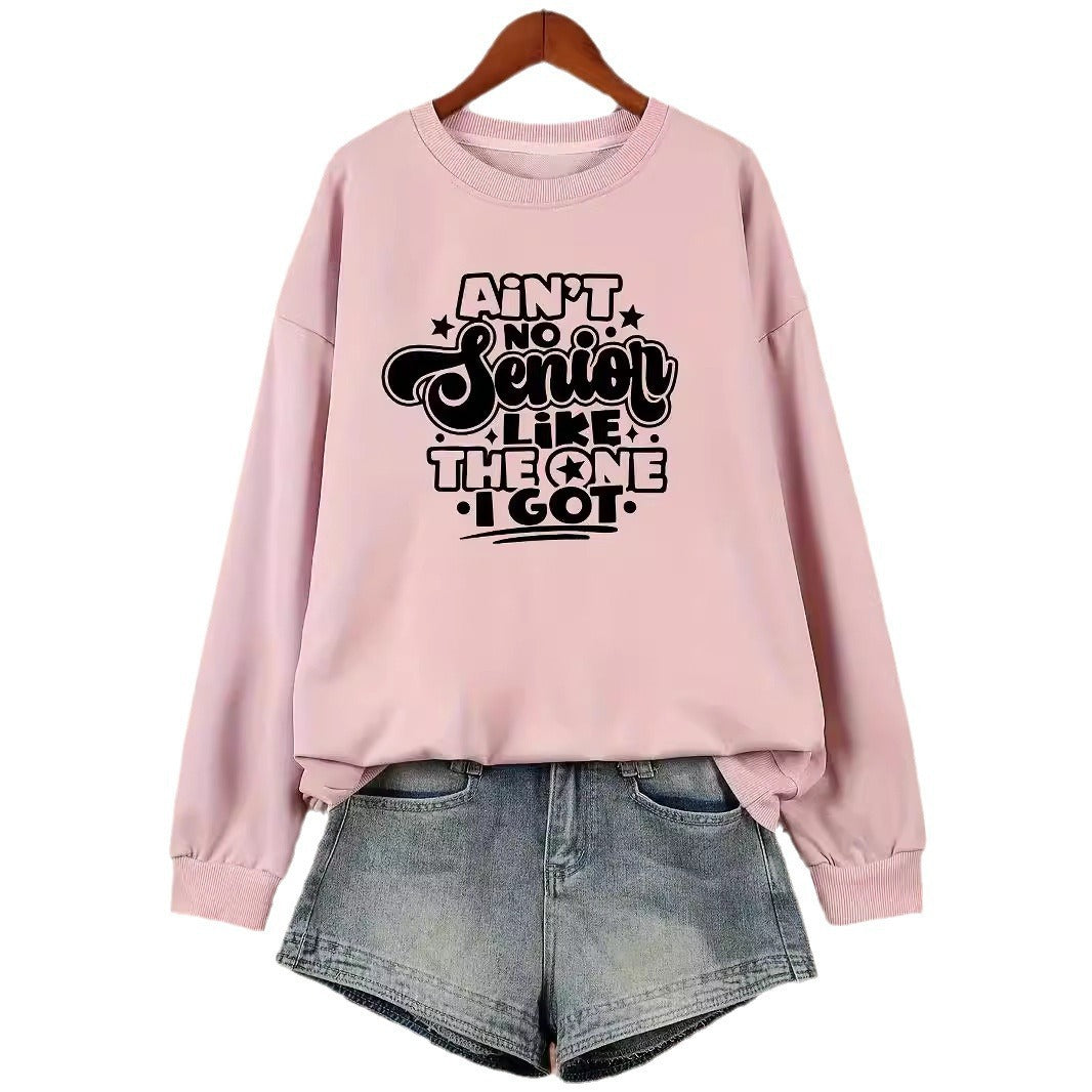 Kvinders sweatshirts med afslappet slogan-design Stilla