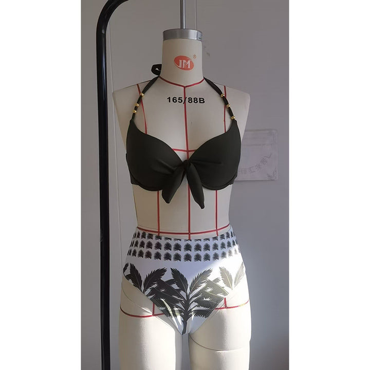 Dame Push-Up Bikinioberteil mit modischem Knoten-Design Skovae