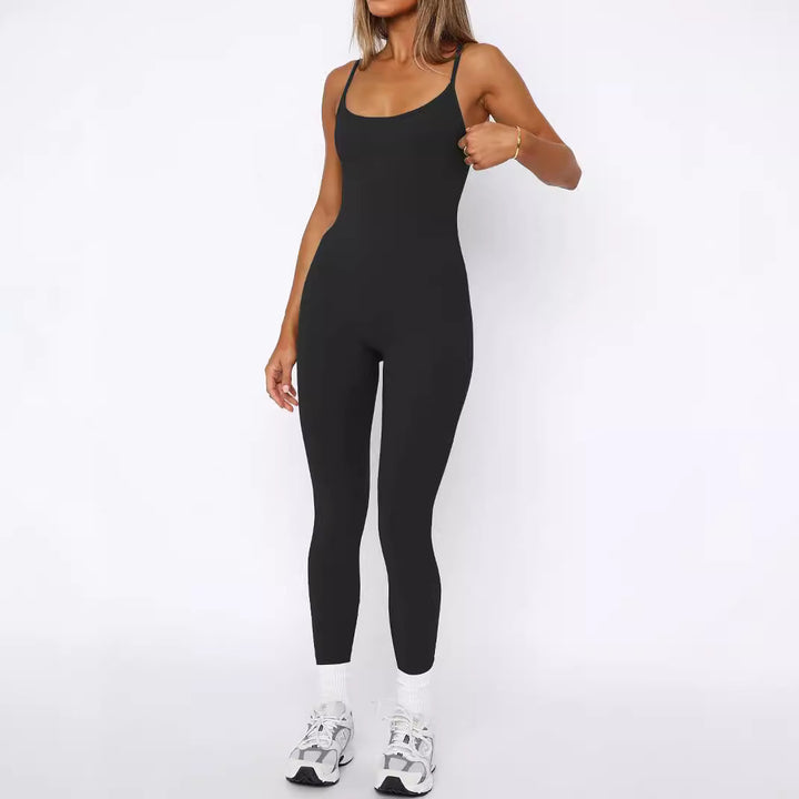 Dame Sporty Langoverall med justerbare stropper og figursyet snit Stilla