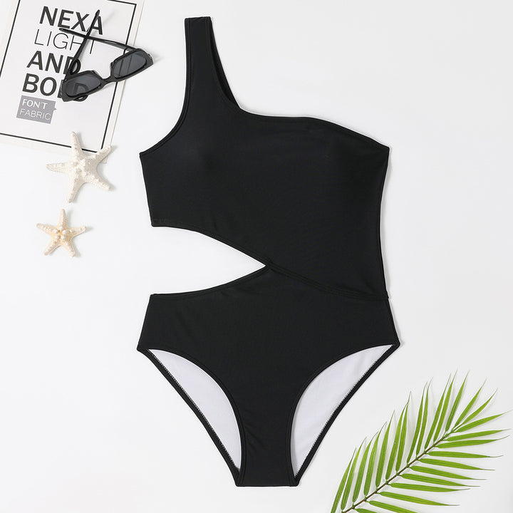 Dame Ensidig Badedragt med stilfuld Cut-Out og asymmetrisk Design Stilla