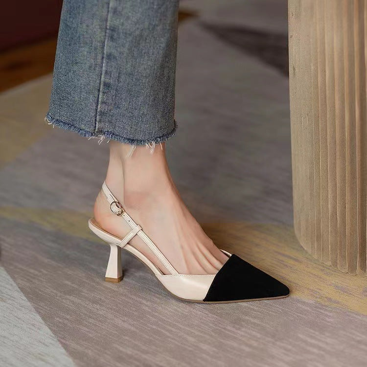 Kvinders Slingback hæl sko med moderne snit og elegant spids Stilla