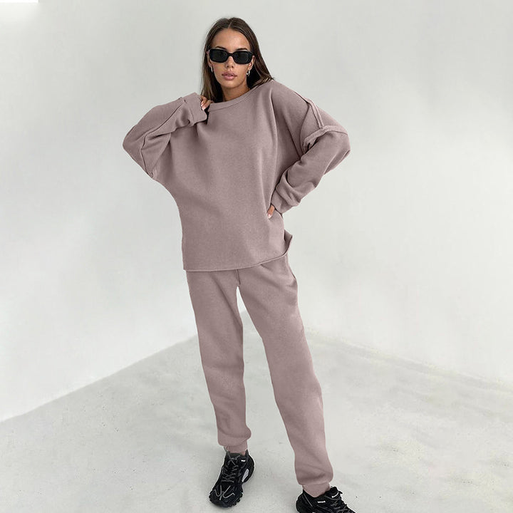 Dame Lækkert Sweatpants-sæt med oversized sweatshirt og behagelige joggers Stilla