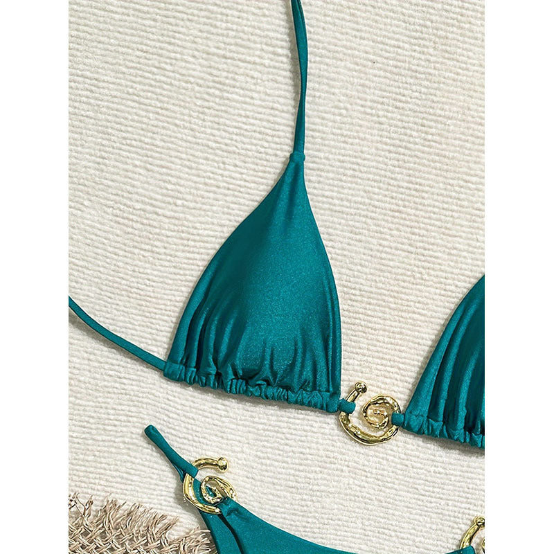 Dame Triangel-Bikini med luksuriøse kæde accenter Skovae