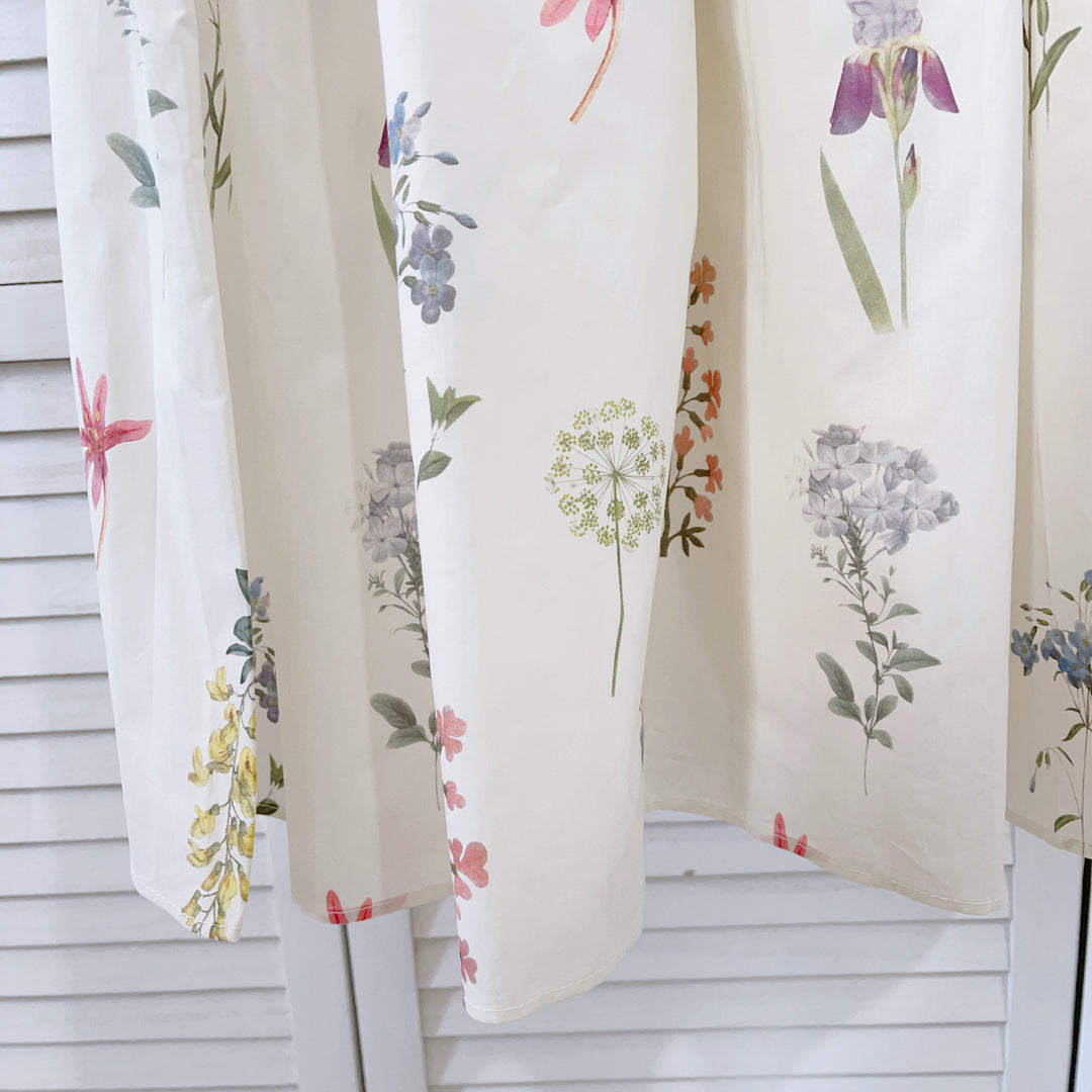 Dame Floral Trappe Midi Nederdel Stilla