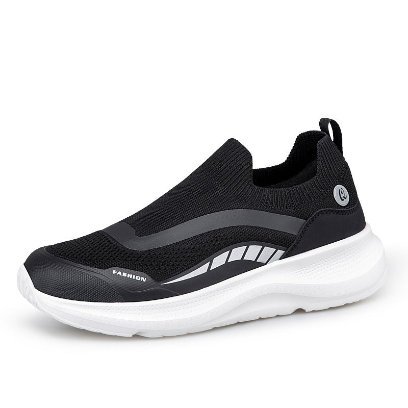 Herren nan urban slip-on fritidsko med elastisk sok, robuste beskyttelsesoverlejringer, kontureret dæmpende kile sål og skridsikker ydersål Skovae