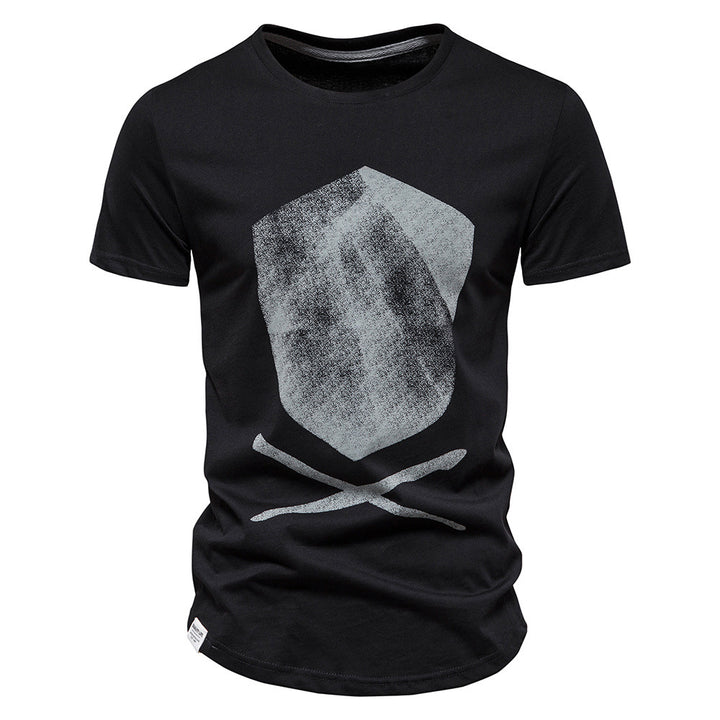 Herrer høj kvalitets T-shirt med moderne grafiktryk Stilla