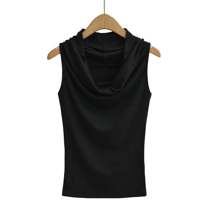 Dame ærmeløs Cowl-top i blødt, elastisk materiale Stilla