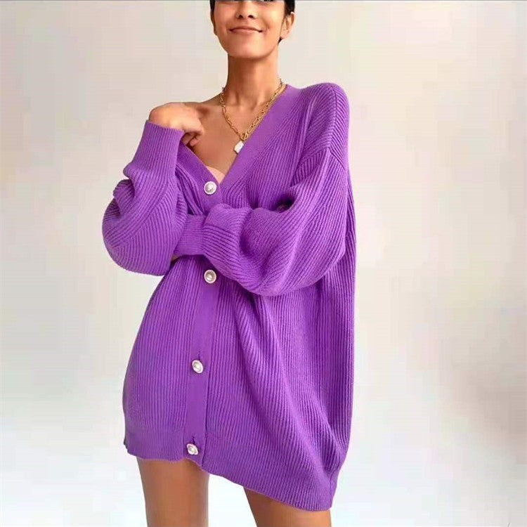 Femme Relaxed Fit Button-Up Cardigan Stilla