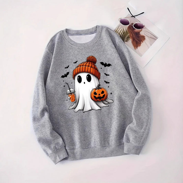 Dame sweatshirt med Halloween motiv Skovae