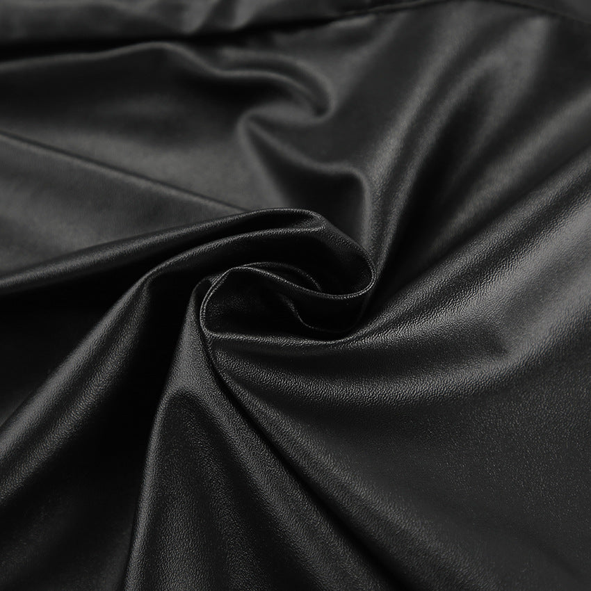 Dame Kunstlæder Shorts med moderigtigt snit og elegante plissé-detaljer Stilla