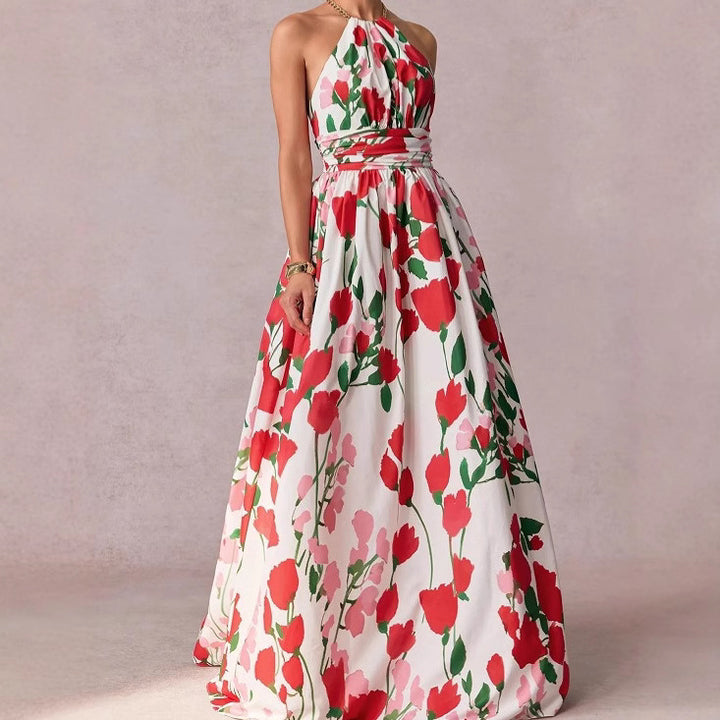 Femme Floral Halter Maxikjole Stilla