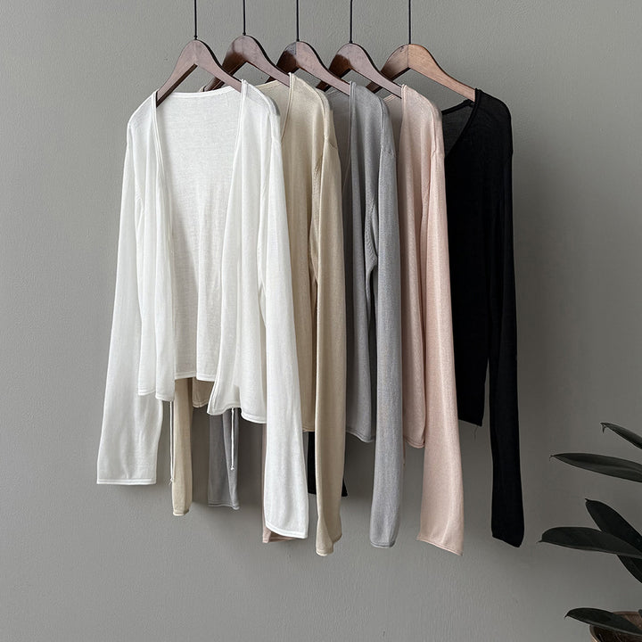 Damer afslappet cardigan med åbne front Stilla
