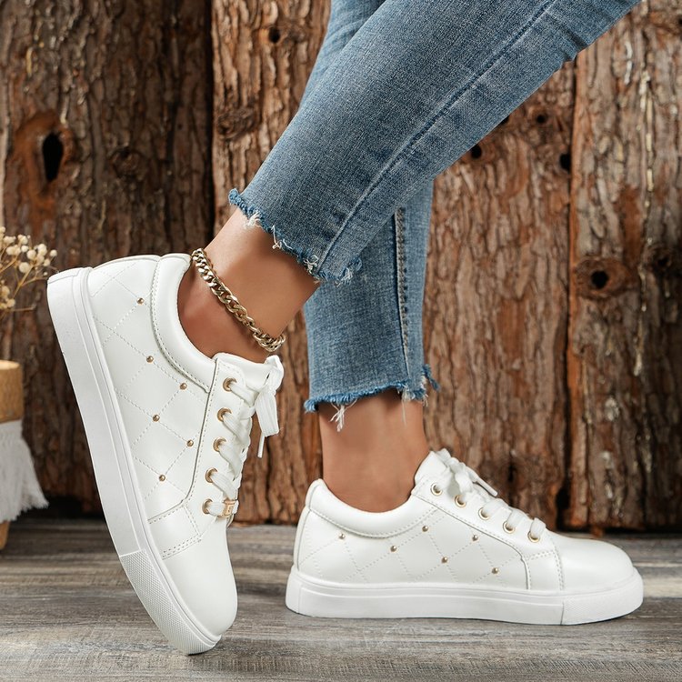 Dame Sporty Sneakers i det elegante stepmønster Stilla
