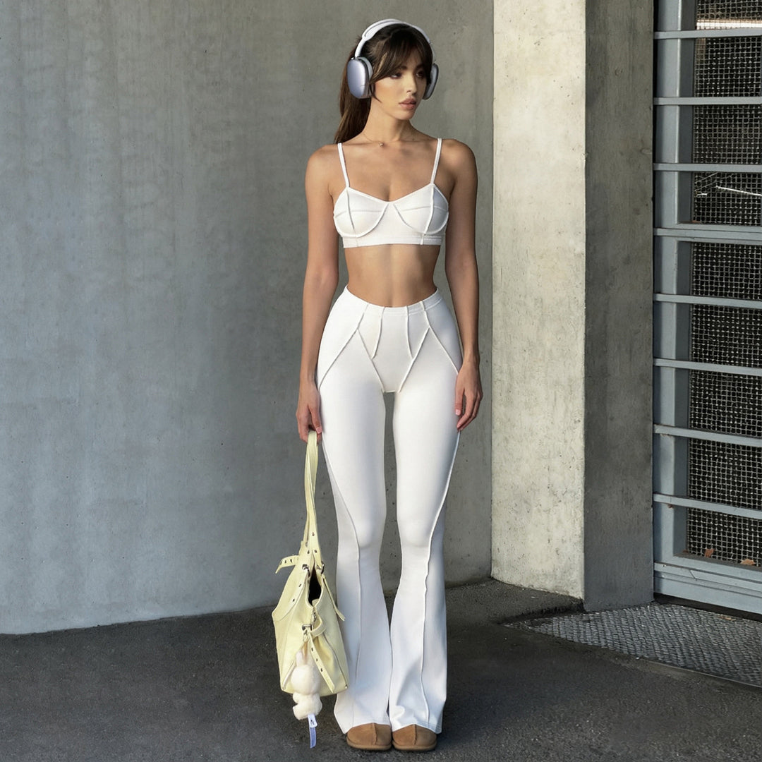 Dame Modische Flared Pants lavet af innovativt strækmateriale Skovae
