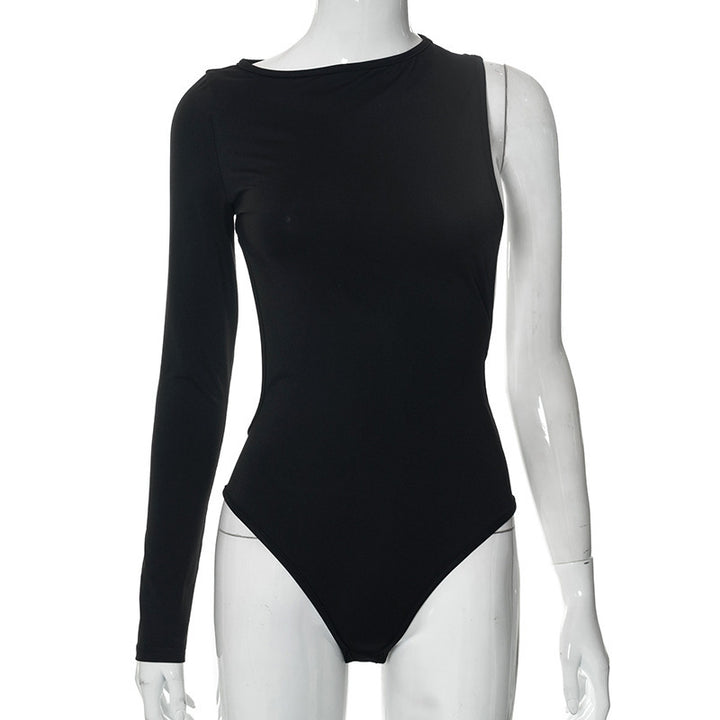 Dame Langærmet Bodysuit med asymmetrisk snit og elegant design Stilla