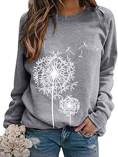 Kvinders sweatshirt med elegant mælkebøtte motiv Skovae