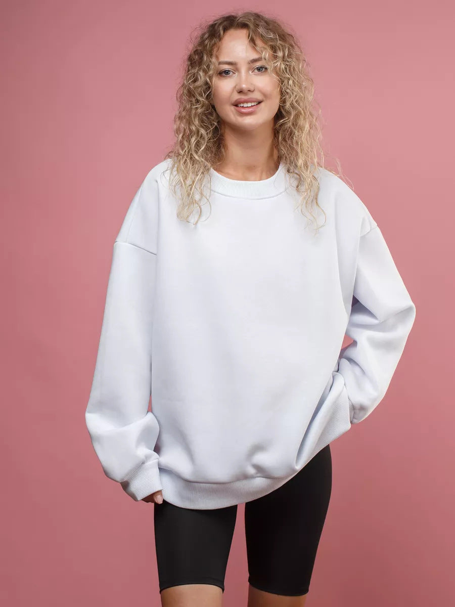 Kvinders afslappede sweatshirt med brede skuldre og blød foring Skovae