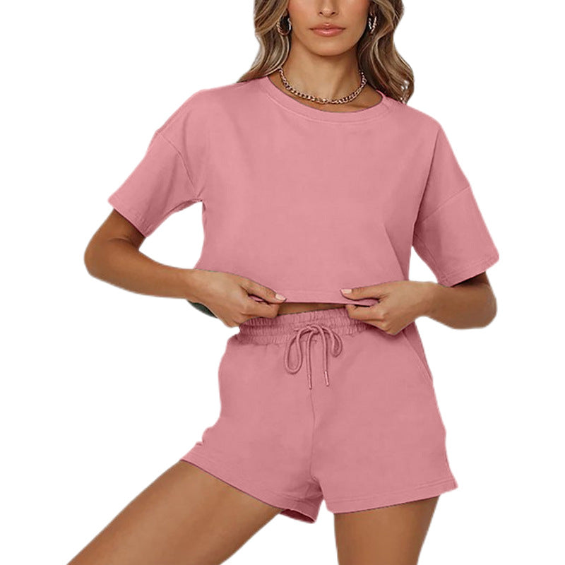 Damer afslappet crop-top og shorts sæt Stilla