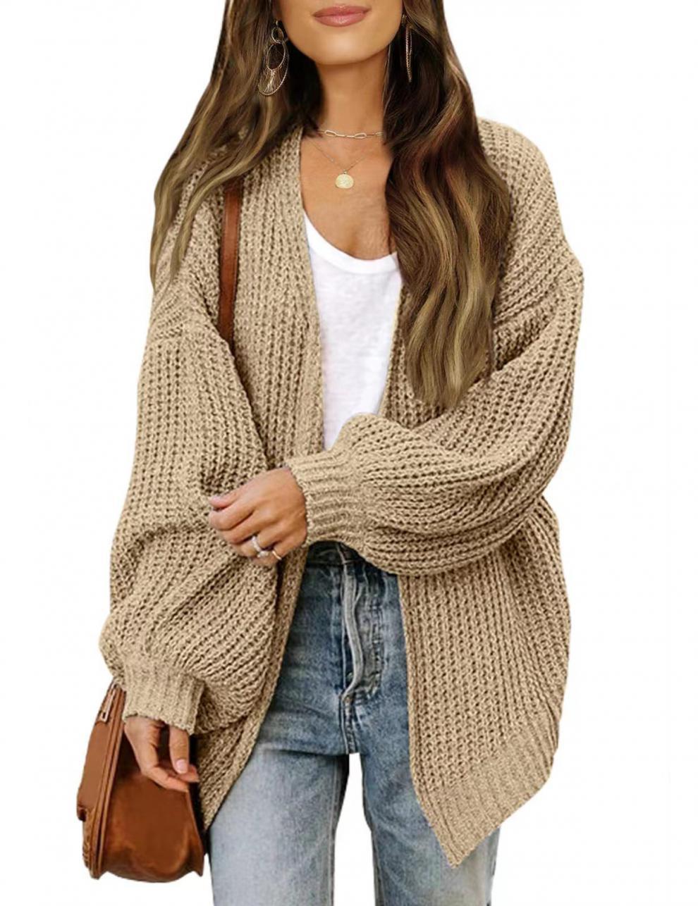 Kvinders luftige cardigan med oversized pasform og dyb V-hals Stilla