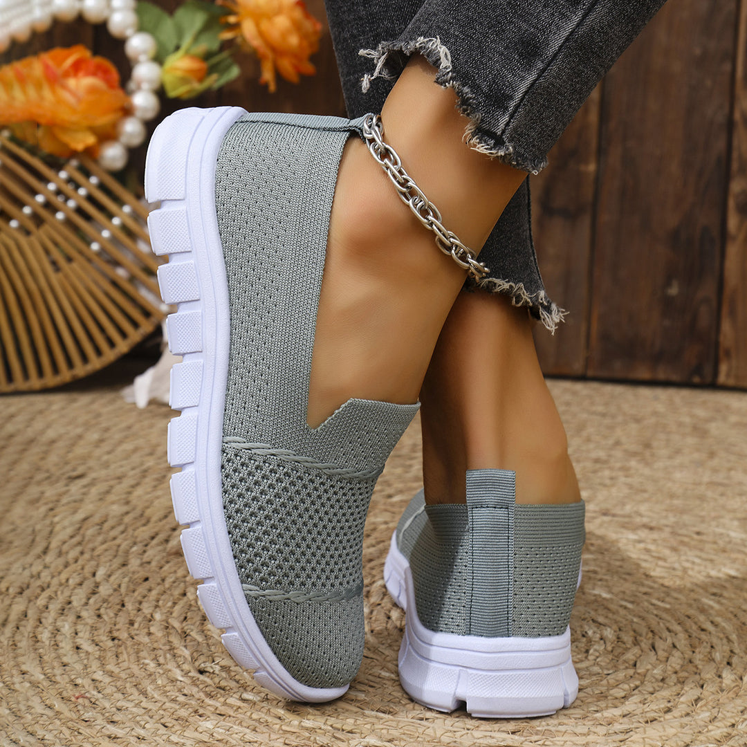 Dame åndbare Slip-On sneakers med elastisk overdel og fleksibel sål Stilla