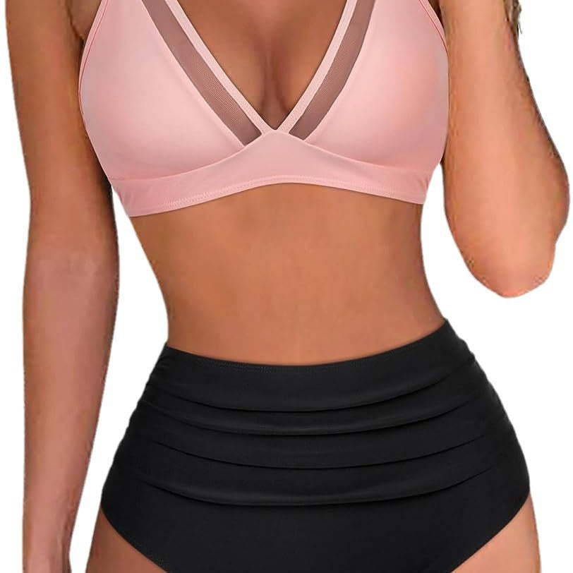 Dame Sporty Bikini-sæt med åndbart mesh-udskæring fremstilling Skovae