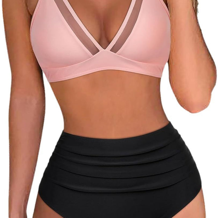 Dame Sporty Bikini-sæt med åndbart mesh-udskæring fremstilling Skovae
