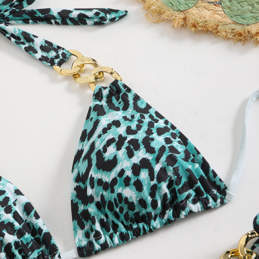 Dame Bikiniset med elegante kædeaccentuer Skovae