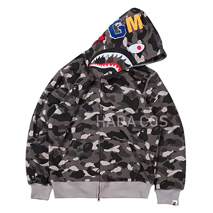 Dame hoodie jakke med moderne camouflage design og høj kvalitets bomuldsblanding Skovae