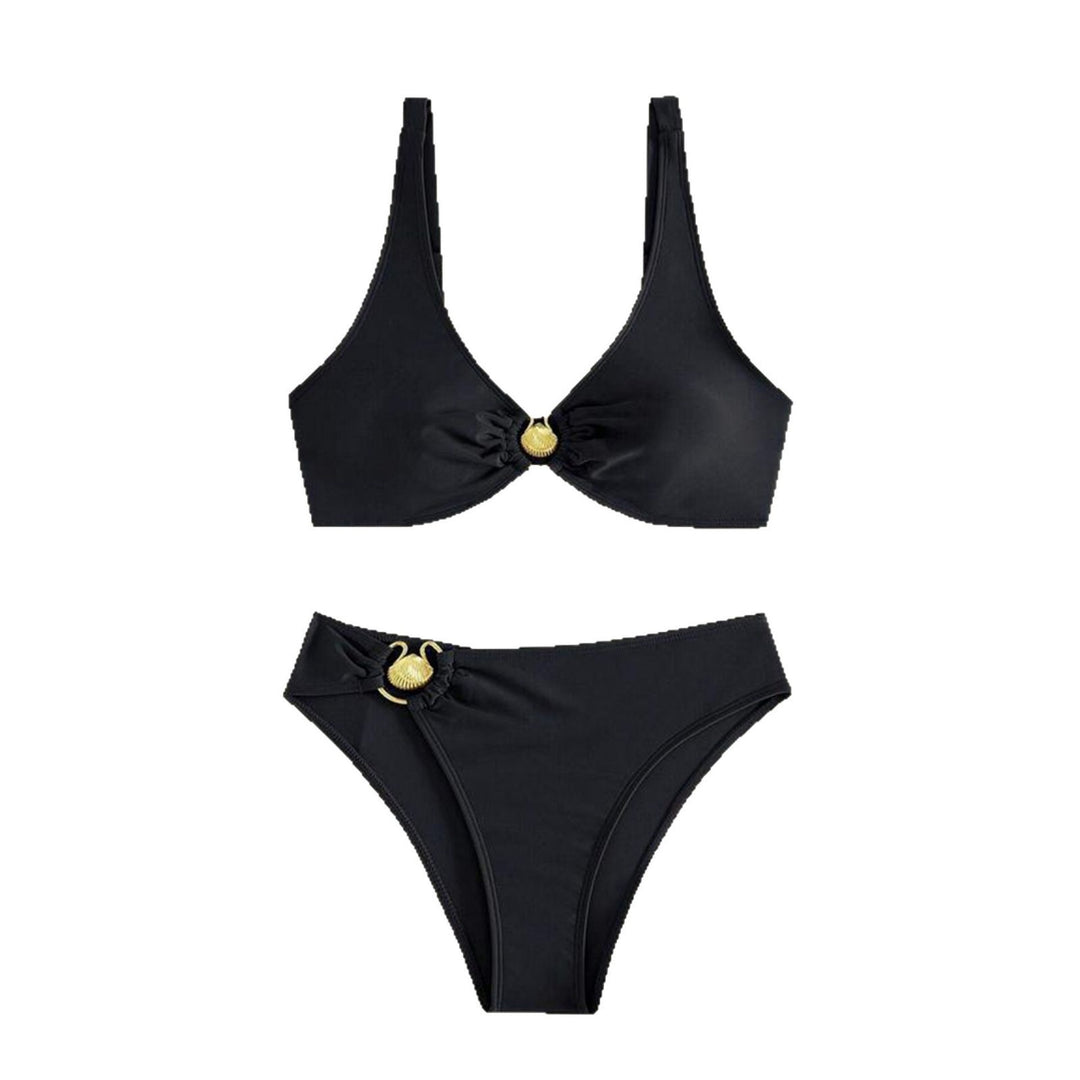 Dame Bikini-sæt med dekorativt smykkedetail og høj kvalitets snit Stilla