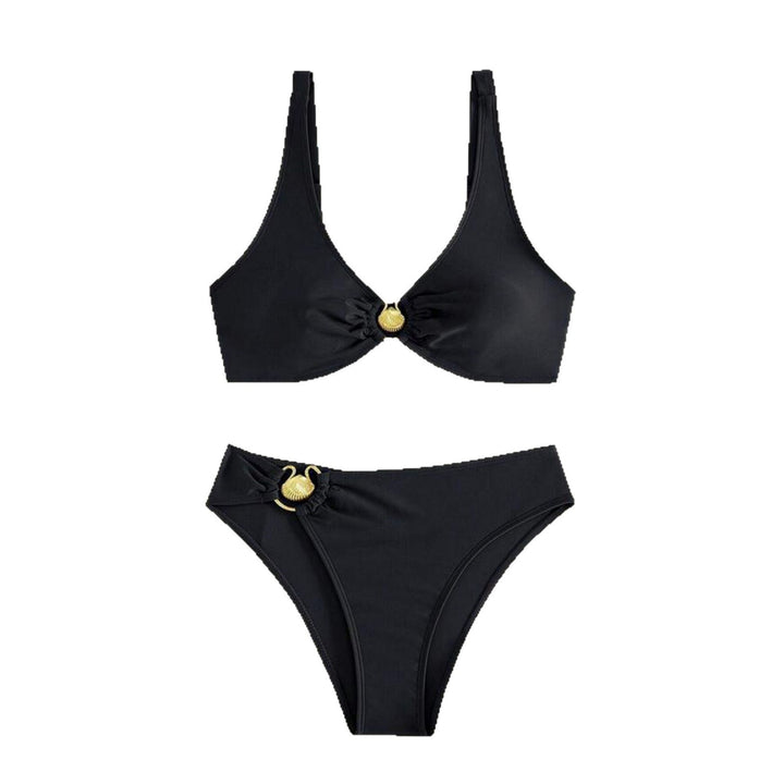 Dame Bikini-sæt med dekorativt smykkedetail og høj kvalitets snit Stilla