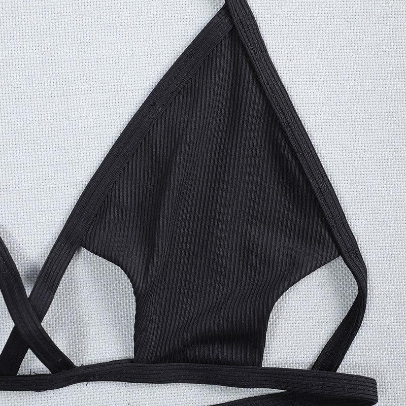 Dame Triangle-Bikinitop med justerbare snøredetaljer Skovae