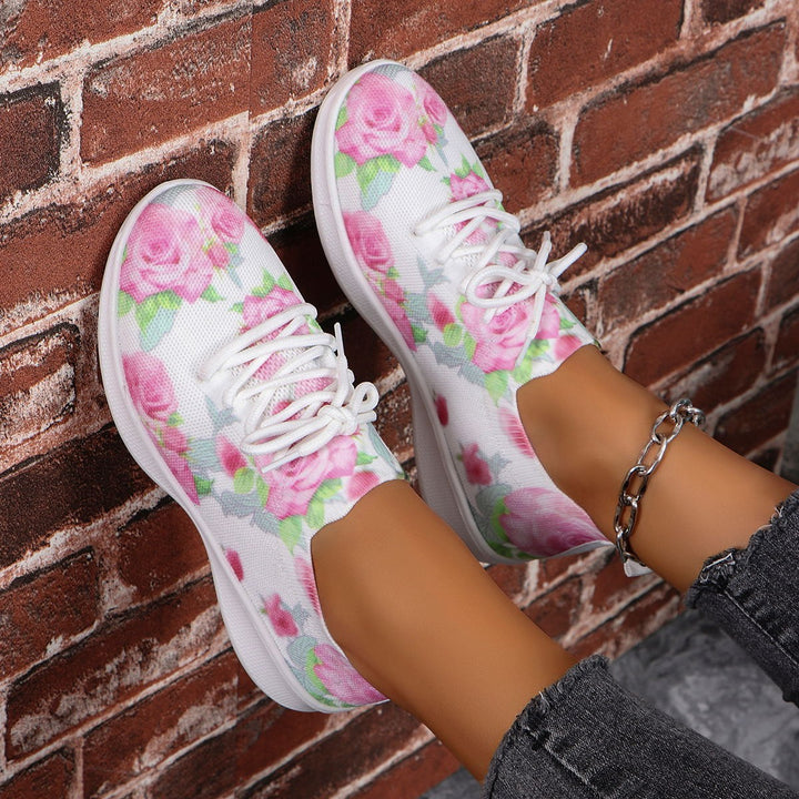 Dame Åndbare Sneakers med florale Akzenter Stilla