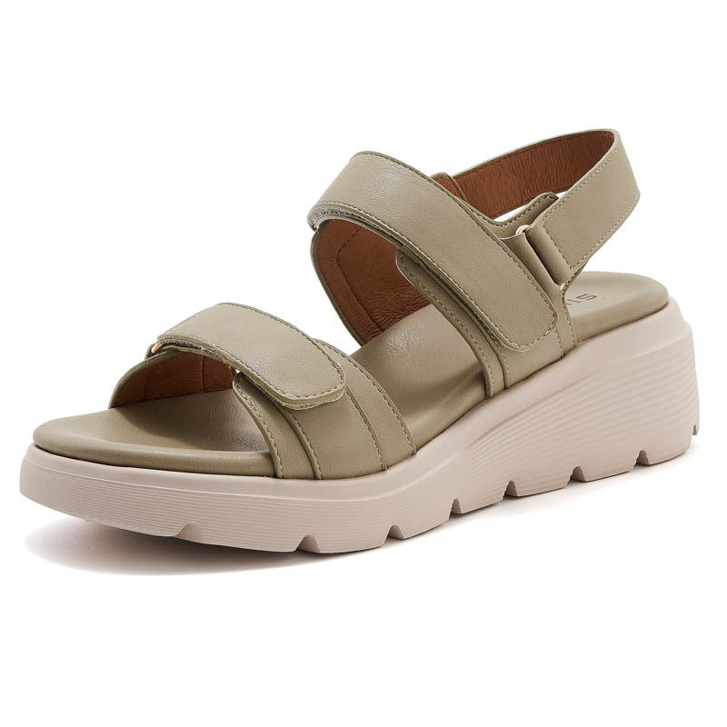 Dame komfortable wedgesandaler med justerbare velcro-lukninger og ergonomisk sål Stilla