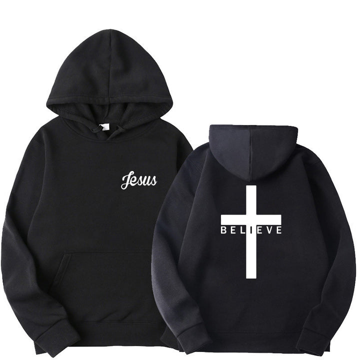 Dame hoodie med motiverende tro design og komfortabel pasform Skovae