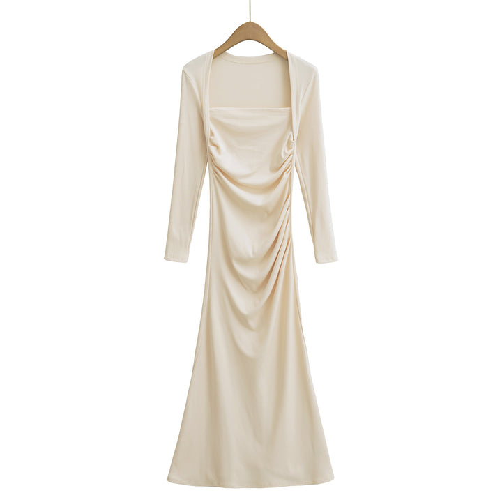 Dame Figurtilpasset Maxikjole med elegant Drapé-design Stilla