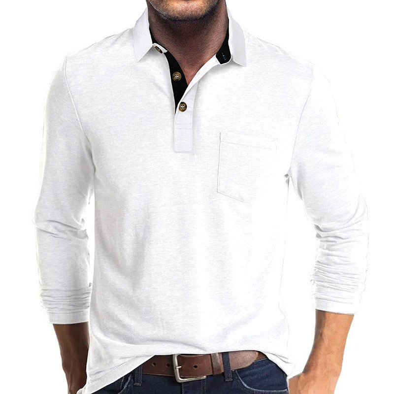 Herrer Langærmet Poloshirt Stilla