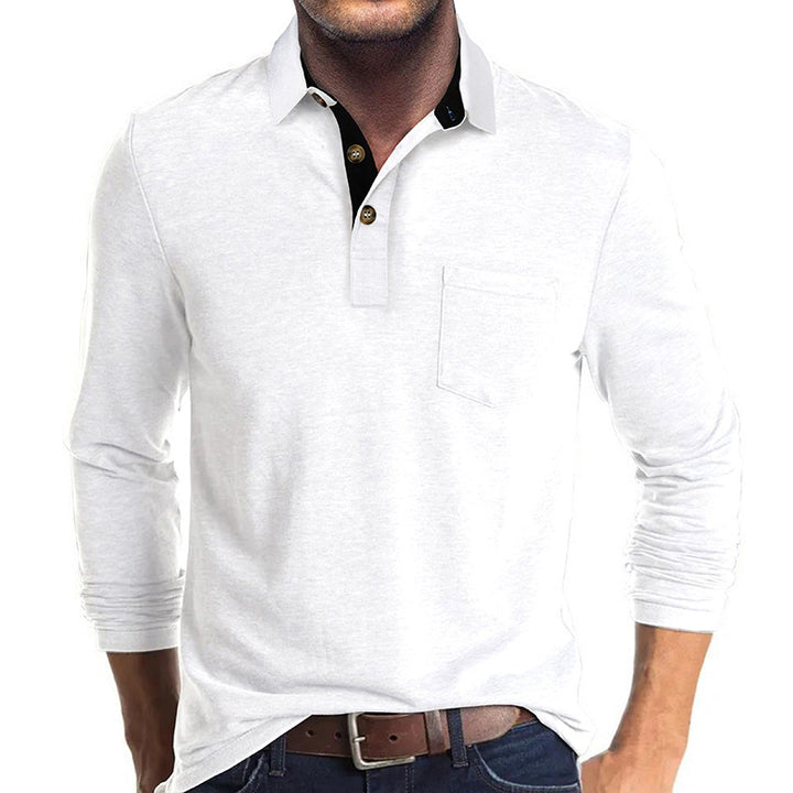 Herrer Langærmet Poloshirt Stilla