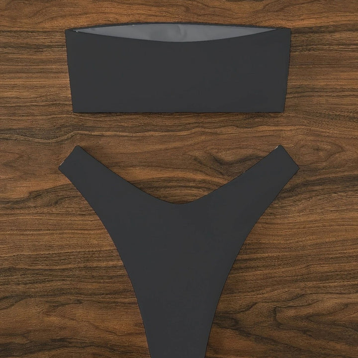 Dame Bikini-sæt med blomstret design og bandeau top Stilla