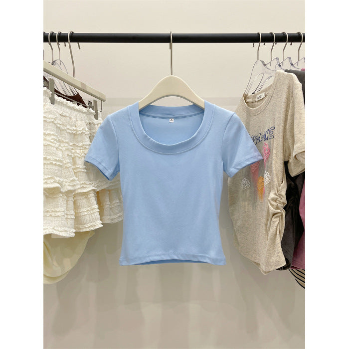 Femme Kortærmet Rundhalset Bomulds T-shirt Stilla
